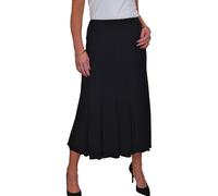 Paulo Due 32" Midi Panel Flared Skirt In Black Black 20-22