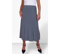Paulo Due 32" Midi Panel Flared Skirt In Grey Grey 18-20