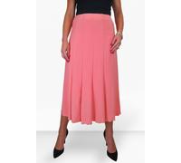 Paulo Due 32" Midi Panel Flared Skirt In Peach Peach 10-12