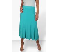 Paulo Due 32" Midi Panel Flared Skirt In Teal Teal 20-22
