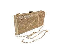 Paulo Due Abstract Diamante & Rhinestone Clutch Bag - Gold