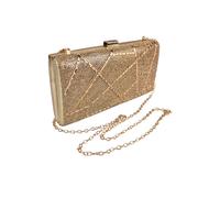 Paulo Due Abstract Diamante & Rhinestone Clutch Bag In Gold Gold One Size