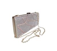 Paulo Due Abstract Diamante & Rhinestone Clutch Bag In Rose Gold Rose Gold One Size