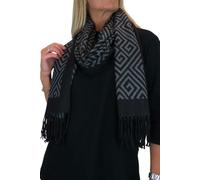 Paulo Due Cashmere Pashmina Blanket Scarf - Black
