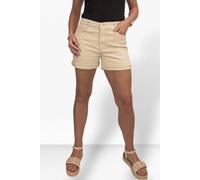 Paulo Due Casual Turn Up Slim Fit Shorts In Beige Beige