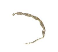 Paulo Due Crystal Diamante Bracelet In Gold Gold