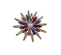 Paulo Due Diamante Daisy Style Flower Brooch Multi