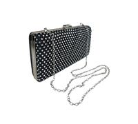 Paulo Due Diamante Lattice Clutch Bag - Black
