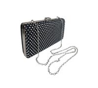 Paulo Due Diamante Lattice Clutch Bag In Black Black