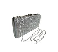 Paulo Due Diamanté Sparkle Clutch Bag - Silver
