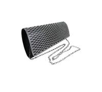 Paulo Due Diamante Tube Clutch Bag In Black Black