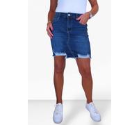 Paulo Due Distressed Denim Mini Skirt In Dark Indigo Dark Indigo 12