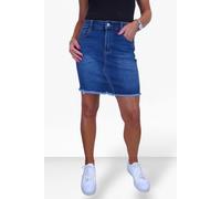 Paulo Due Distressed Denim Mini Skirt In Indigo Indigo