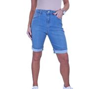 Paulo Due Everyday Stretch Denim Knee Shorts In Pale Blue