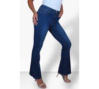 Paulo Due Women's Flared Denim Jeans Ladies Skinny High Waist Bootcut Stretch Jeans Blue 10-20 (12)