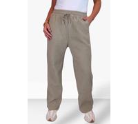 Paulo Due Fleece Lined Textured Waffle Trousers In Beige Beige 10-12