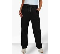 Paulo Due Fleece Lined Textured Waffle Trousers In Black Black 8-10