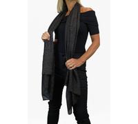 Paulo Due Golden Shimmer Large Shawl Scarf In Black Black