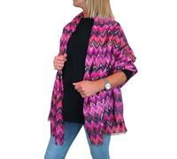 Paulo Due Golden Wave Pattern Fashion Scarf In Pink Pink