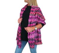 Paulo Due Golden Wave Pattern Fashion Scarf - Pink