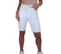Slim Denim Bermuda Jean Shorts Paulo Due White 18