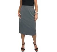 Paulo Due Lined Pencil Skirt for Women Smart Ladies Below Knee Elasticated Waist Skirt Office Evening Marl Grey 10-24 (24)