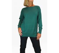 Paulo Due Long Sleeve Sparkly Green Jumper Top Green 6