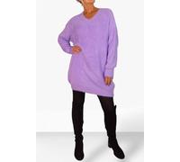 Paulo Due Long Sleeve V-Neck Jumper Dress In Lilac Lilac 10-14