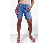 Paulo Due Long Stretch Denim Shorts In Blue Blue