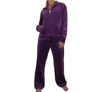 Paulo Due Luxury Velour 2 Piece Tracksuit In Plum Plum