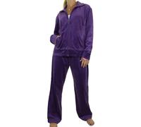 Paulo Due Luxury Velour 2 Piece Tracksuit In Purple Purple