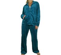 Paulo Due Luxury Velour 2 Piece Tracksuit In Turquoise Turquoise