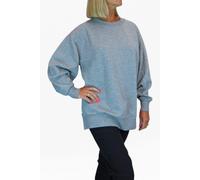 Paulo Due Oversized Soft Fleece Sweatshirt Black In Light Grey Light Grey
