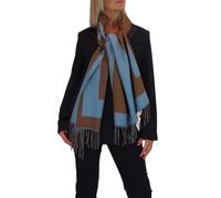 Paulo Due Oversized Wool Blend Pashmina Shawl Scarf - Brown
