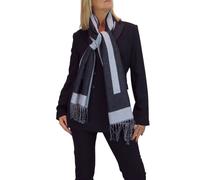 Paulo Due Oversized Wool Blend Pashmina Shawl Scarf In Black Black