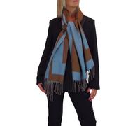 Paulo Due Oversized Wool Blend Pashmina Shawl Scarf In Brown Brown