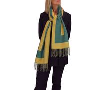 Paulo Due Oversized Wool Blend Pashmina Shawl Scarf In Mustard Mustard