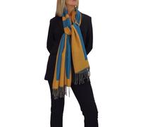 Paulo Due Oversized Wool Blend Pashmina Shawl Scarf In Teal Teal