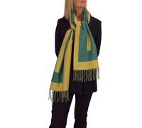 Paulo Due Oversized Wool Blend Pashmina Shawl Scarf - Mustard