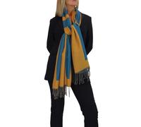 Paulo Due Oversized Wool Blend Pashmina Shawl Scarf - Teal