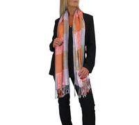 Paulo Due Paisley Design Pashmina-Style Scarf In Orange Orange