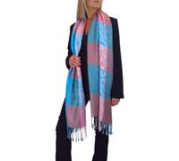 Paulo Due Paisley Design Pashmina-Style Scarf In Turquoise Turquoise