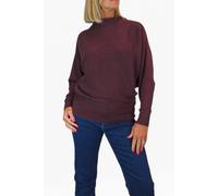 Paulo Due Ribbed Turtle Neck Batwing Jumper In Burgundy Burgundy 8