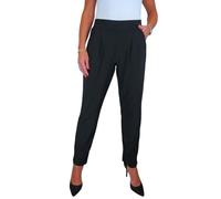 Paulo Due Smart Pull On Trousers for Women High Rise Elasticated Waist | Ladies Tapered Leg Trousers, Stretch On, Lightweight Trouser UK, Smart Office