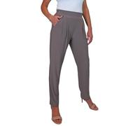 Paulo Due Smart Pull On Trousers for Women High Rise Elasticated Waist | Ladies Tapered Leg Trousers, Stretch On, Lightweight Trouser UK, Smart Office