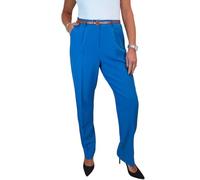 Paulo Due Smart Tailored Fit Pleated Trousers for Women UK Ladies Formal Office Trouser Lightweight Work Pants Mid Blue 8-22 (18)