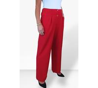 Paulo Due Tailored Wide Leg Office Trousers Red