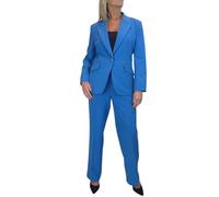 Paulo Due Women's 2 Piece Trouser Suit Fully Lined Blazer Blue (8)