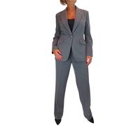 Paulo Due Women's 2 Piece Trouser Suit Fully Lined Blazer Marl Grey (10)