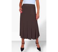 Paulo Due Women's 32" Soft Pleated Panel Midi Skirt - 20-22 - Chocolate